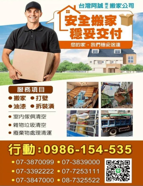 台灣阿誠南北市區搬家